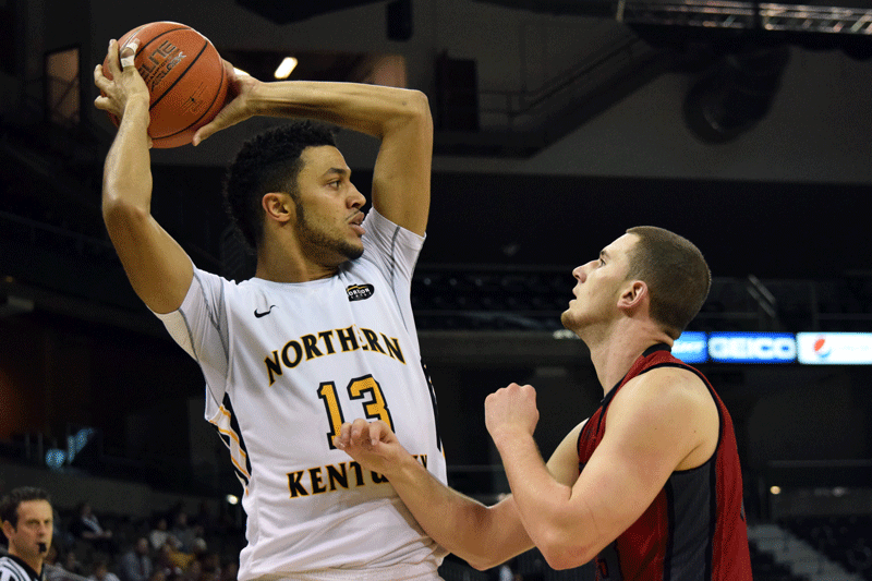 Brennan Gillis (13) had 5 points Wednesday in NKUs win over IU Kokomo.