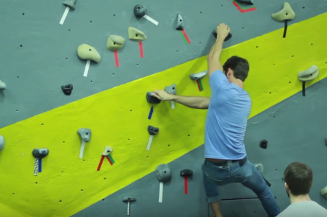 VIDEO: Students climb to new heights on bouldering wall