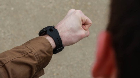 A radio-frequency identification chip is placed in Garrett Frey's left hand between his thumb and index finger. He traveled to Hendersonville, Tennessee to have it implanted.