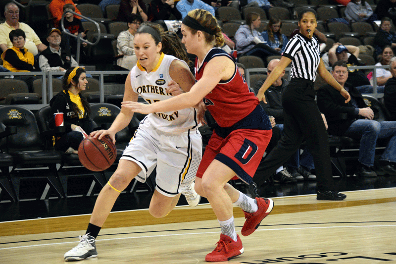 Courtney Roush (12) had a career-high point total Thursday in NKU's win over Detroit.