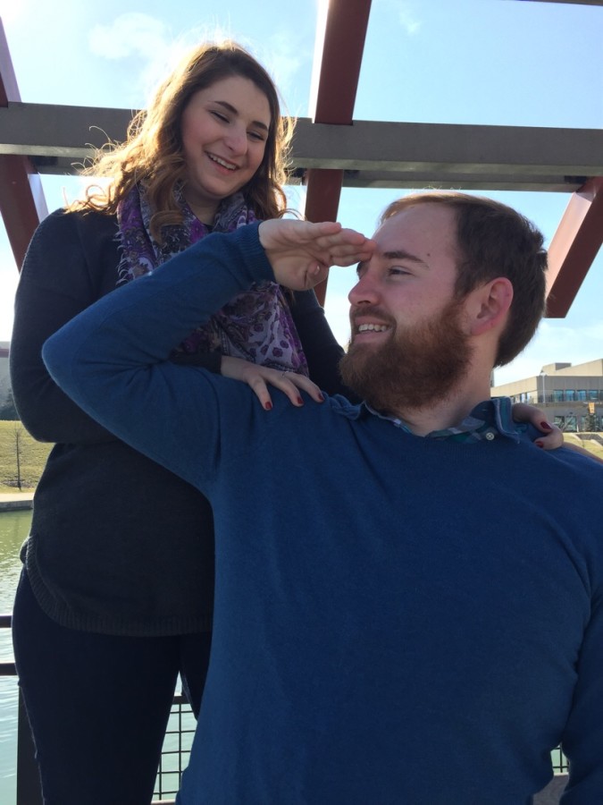 Nicole Hudson and Danny Hagedorn pose at the iconic Loch Norse. Hagedorn says he is more of the silly one in the relationship. 