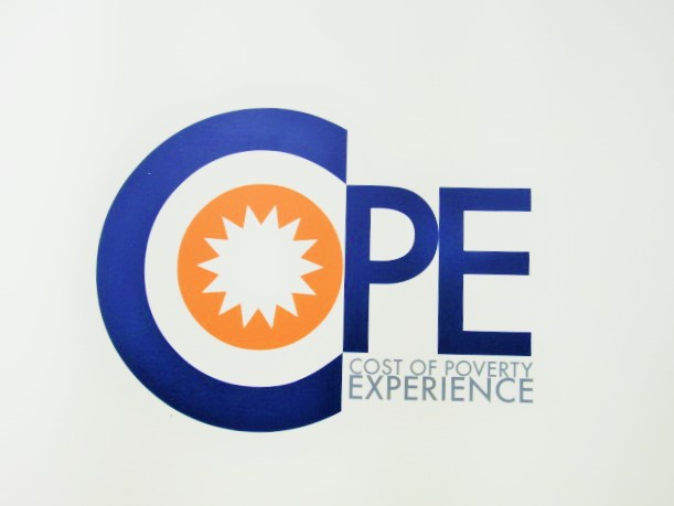 This is their logo. COPE stands for Cost of Poverty Experience.