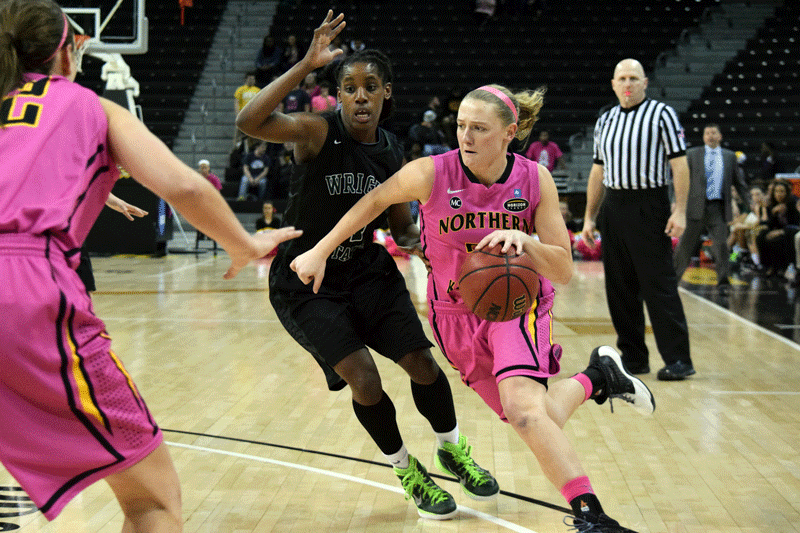 Kelley Wiegman (22) scored eight points Friday against Indiana State