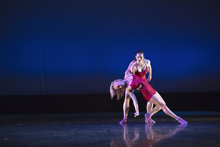 Kiersten Edwards and Margie Wiemann perform Maria Brodericks musicless composition A Divided Mind.