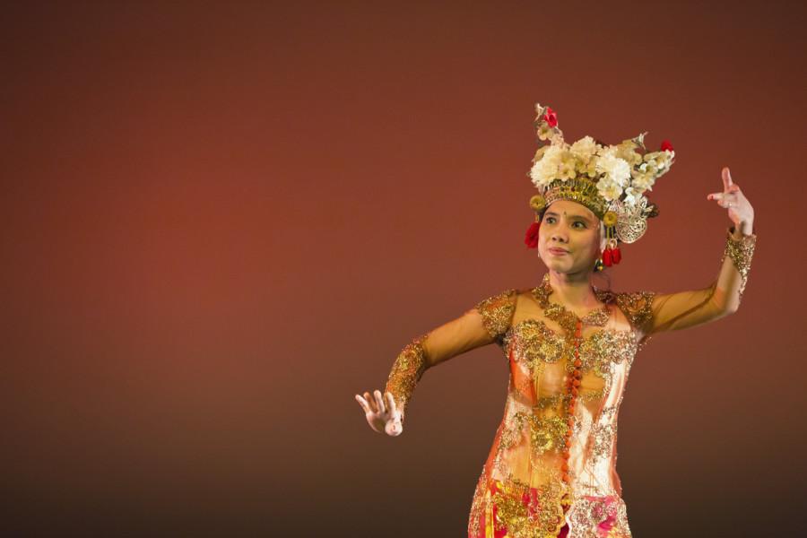 Kamellia Smith performs the middle and final parts of "Legong Keraton," a Balinese dance.