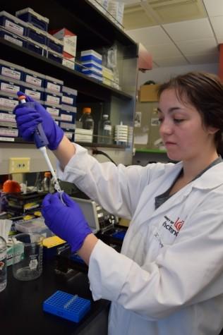 Kelsey Klinefelter is a biology major. Despite feeling as if STEM fields can be dominated by men, she finds power in female role models.