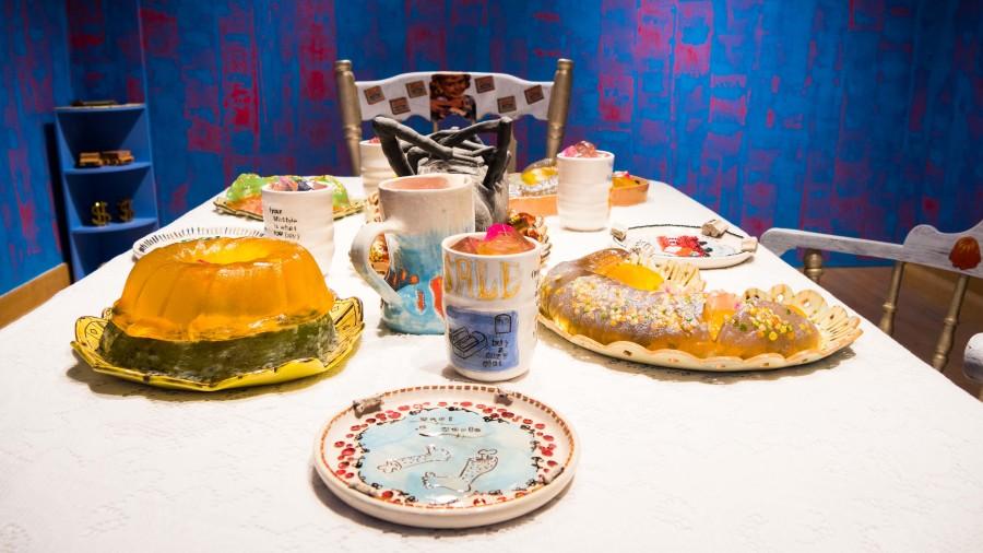 Emma Clixby's favorite parts from her exhibit, "Consumed" are the jello meals. She thinks they represent America's consumerism. 
