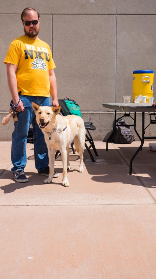 Along with coffee, the organization  trying to promote peace  and negate the influence of the preachers, brought along a dog. The dog was a mix breed of German Shepard, Siberian Husky and Labrador Retriever.  