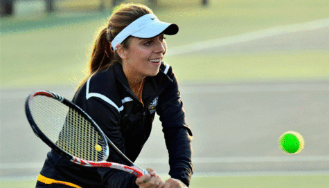 NKU women's tennis player Yasmine Xantos.