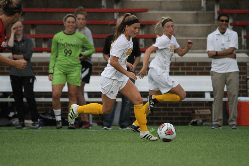 NKU forward Jessica Frey will look to end the Norse scoring drought when they face EKU tonight