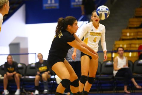 Hurley leads the Norse in digs with 221 digs so far this season.