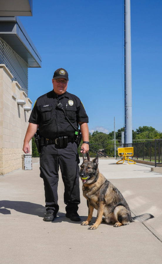 At home, Murray said that Arritt gets along with his three other dogs as well as his kids. Arritt sleeps in Murray's room complete with his own bed and blanket. 