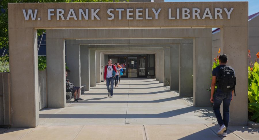 Here is a photo of Steely Library. This photo has been used quite a bit in The Northerner.