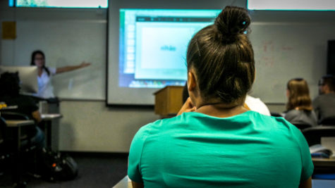 Sun's students listen during lecture in Chinese 101. 