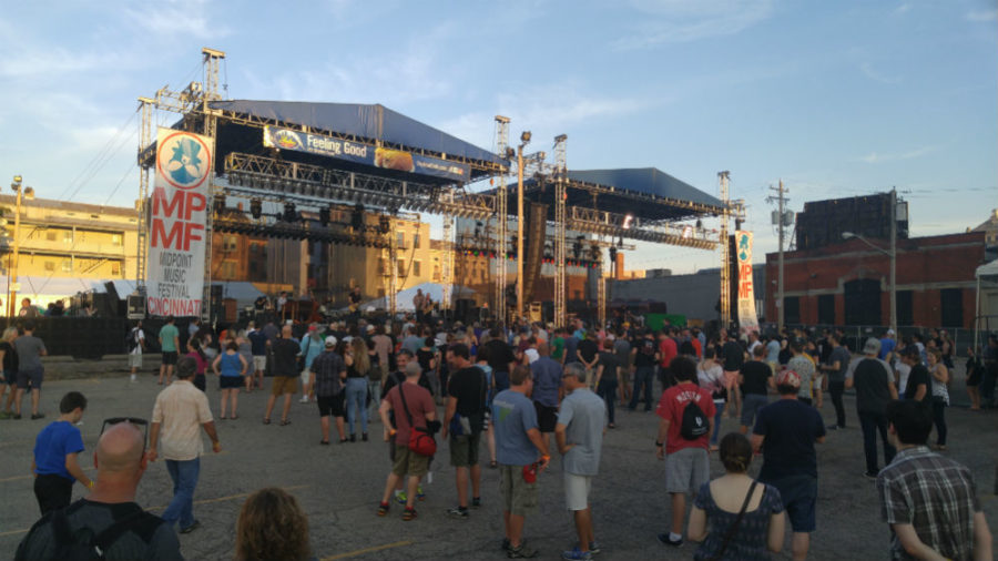 The main two stages at MPMF this year sat in an empty parking lot in between Sycamore and Broadway. 