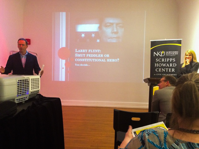 The first in a series of lectures, Six at Six began with a lecture entitled  “Larry Flynt: Smut Peddler or Constitutional Hero? The event was held at the Carnegie in Covington. 