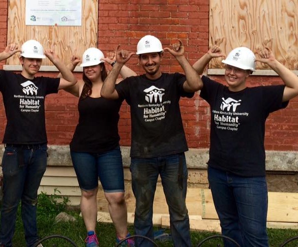 Members of NKUs Habitat for Humanity say one of the greatest rewards is giving back to the community. 