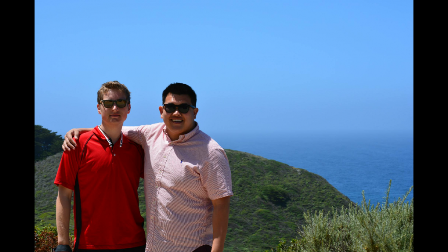 Left to right: Will Huber and Justin Schmitt on their trip to California. 