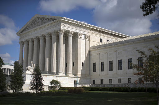 FILE - In this Oct. 5, 2015 file photo, the Supreme Court is seen in Washington. (AP Photo/Carolyn Kaster, File)