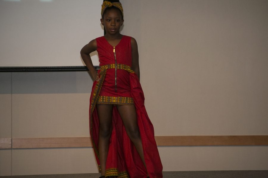 During the African culture section of the night, younger models took the stage. The ethnic African dresses were made by Endexus Designs. 