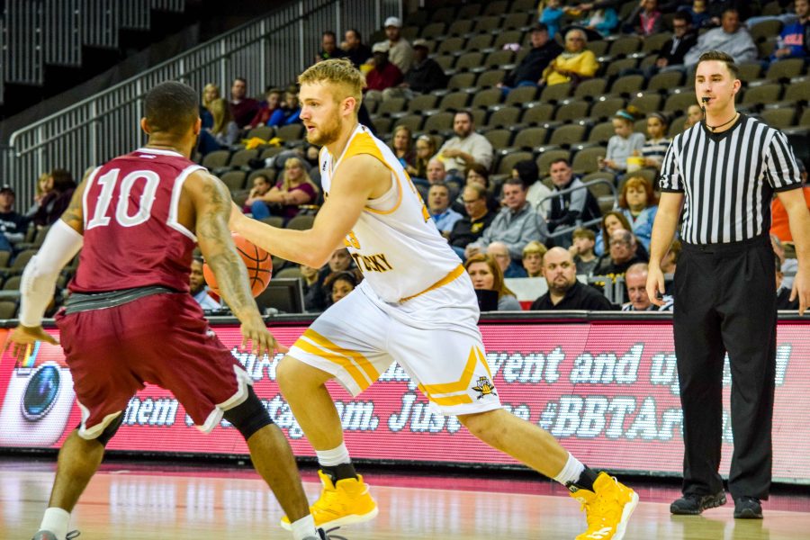 NKUs Carson Williams (23) had a double-double Wednesday against Brescia.