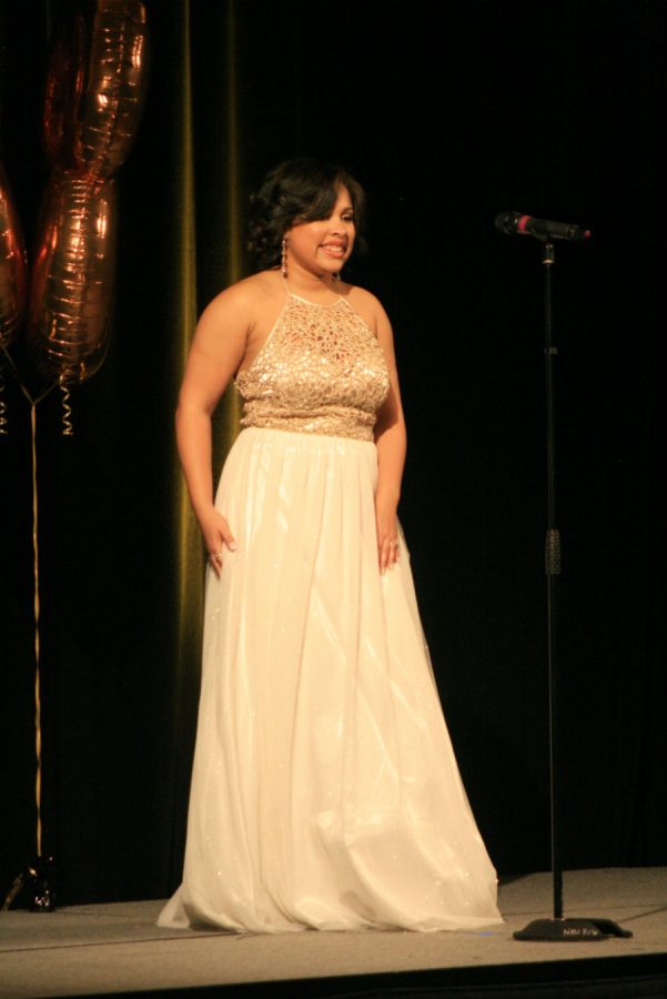 Contestant 2, Janiah Miller, Evening Gown. 