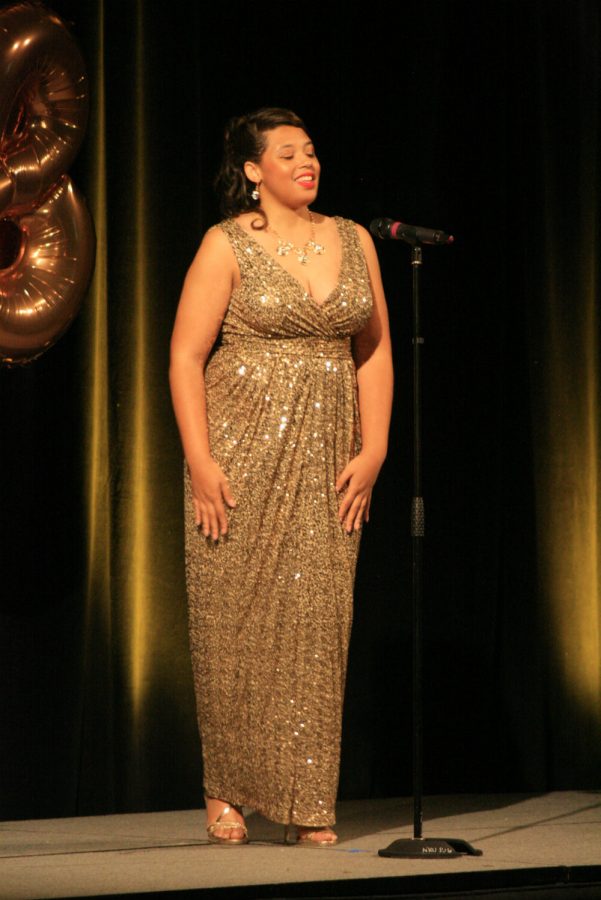 Contestant 8, Tiara Atwater, Evening Gown. 