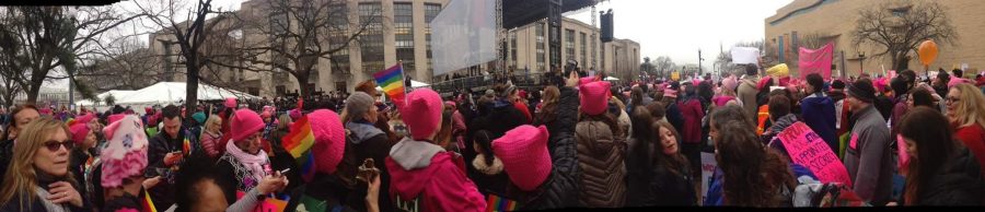 The environment was both welcoming and exciting as many celebrities spoke at the march.