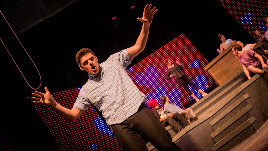 The band will performing on stage with the actors to produce a concert-like musical. 