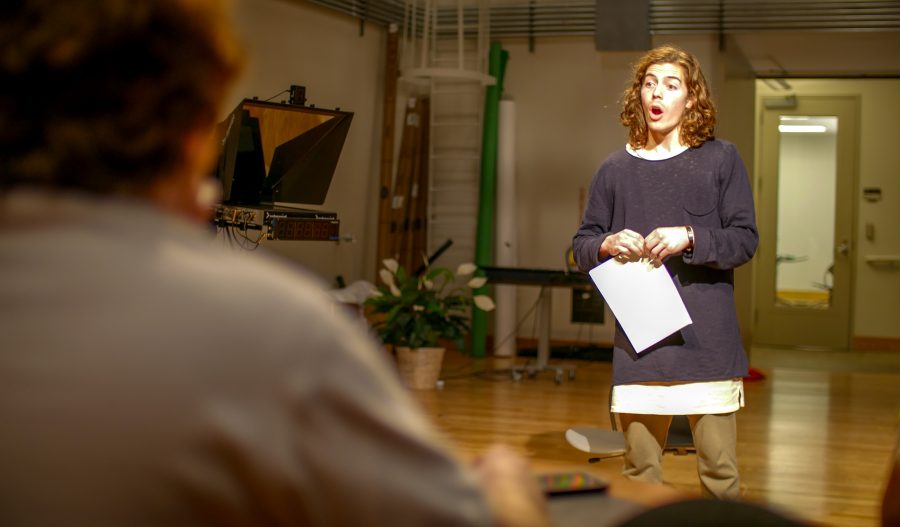 Mitchell Tomasetti steps in front of directors, hoping to impress them. 