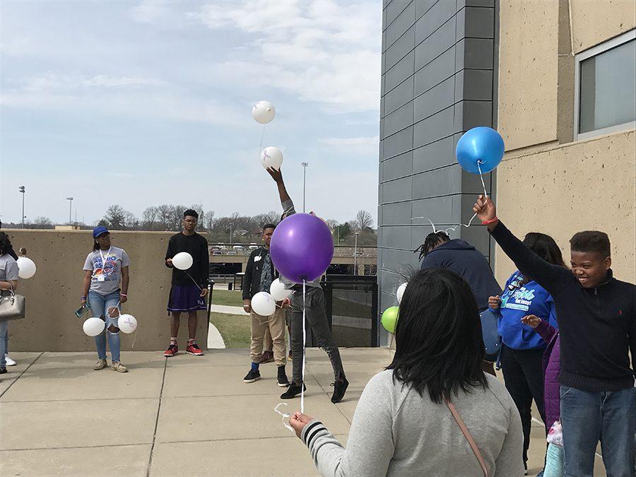 One by one participants released their balloons honoring a loved one who had been affected by cancer.