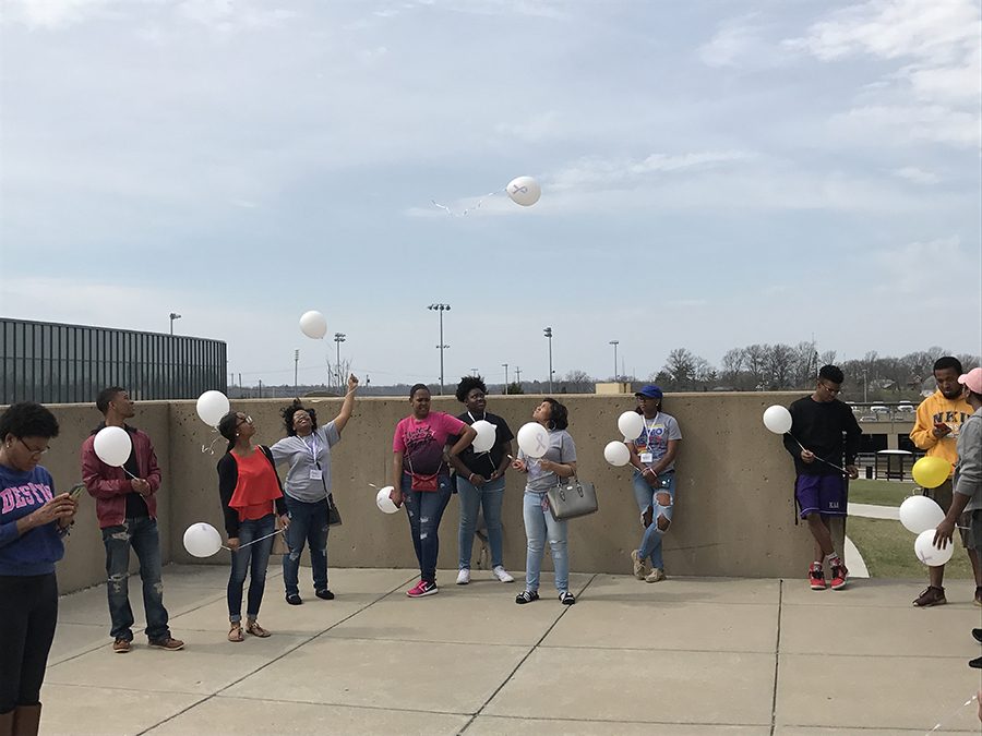 One by one participants released their balloon honoring a loved one who had been affected by cancer.