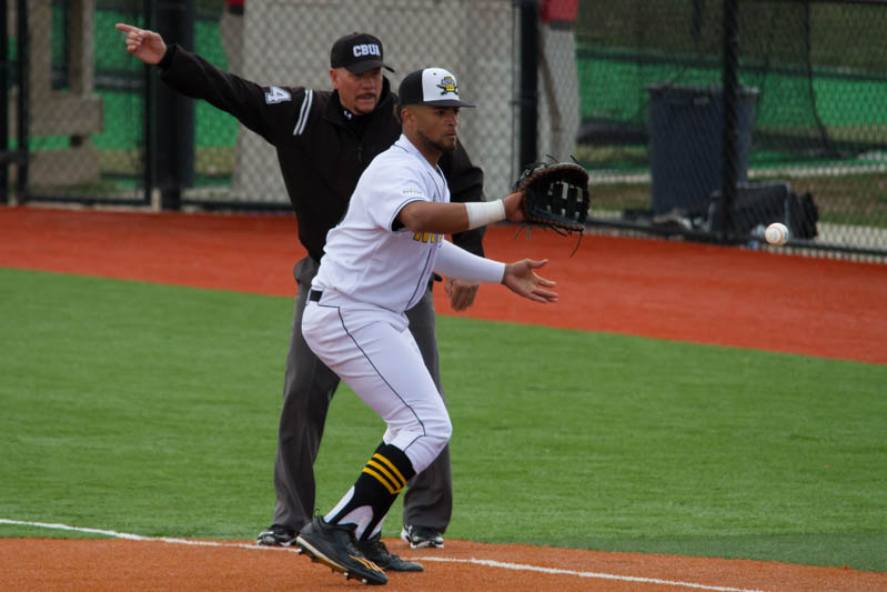 Trey Ganns hit the game winning double in Wednesdays game against Miami (OH)