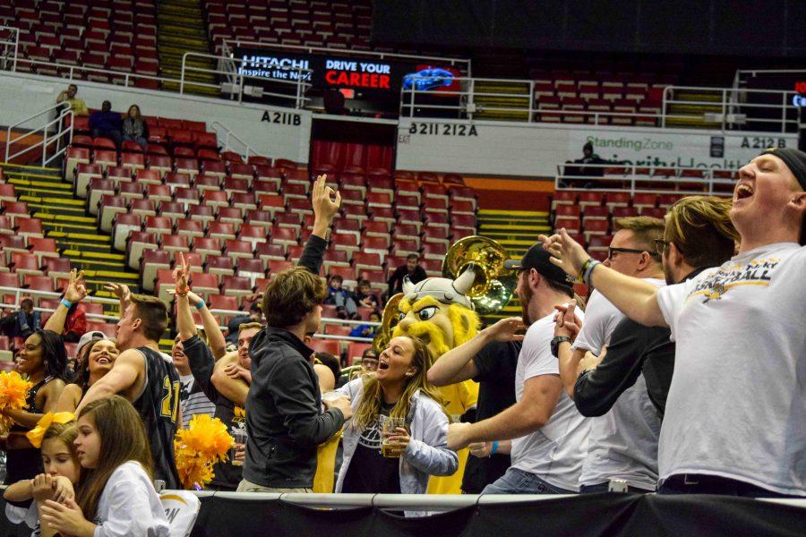 The NKU student section is fired up during the Horizon League championship game against Milwaukee.