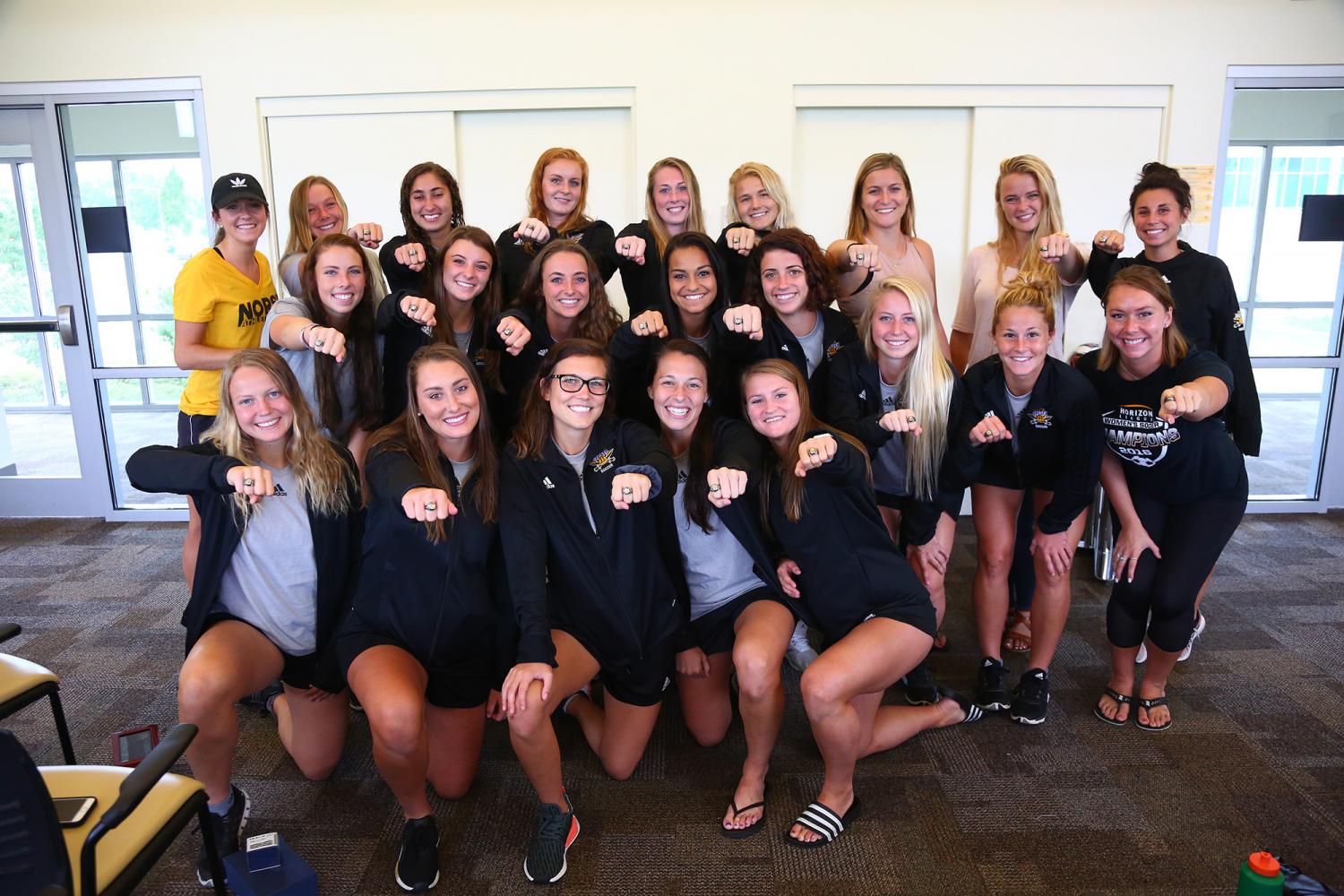 The Norse received their championship rings at NKU Soccer Stadium