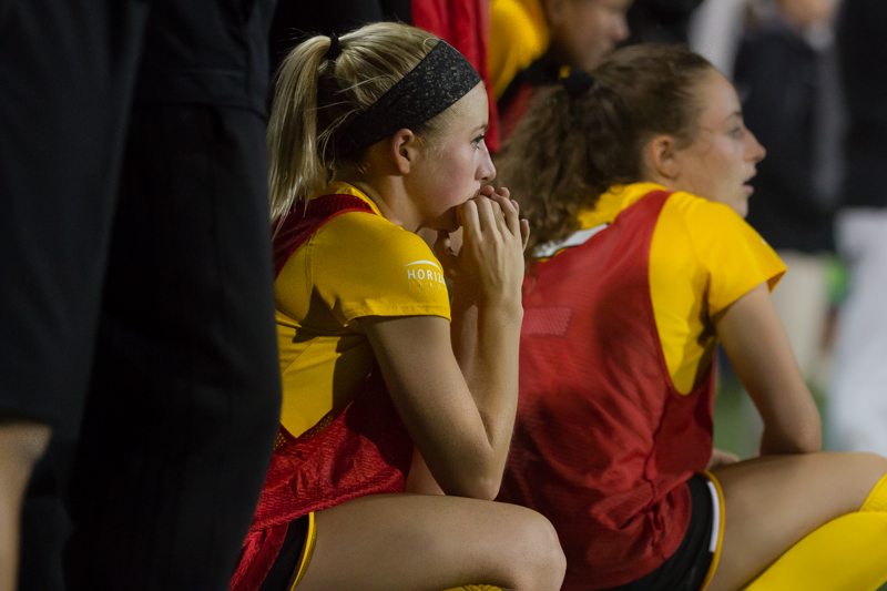 Payton Naylor (25) watches the game against Xavier.