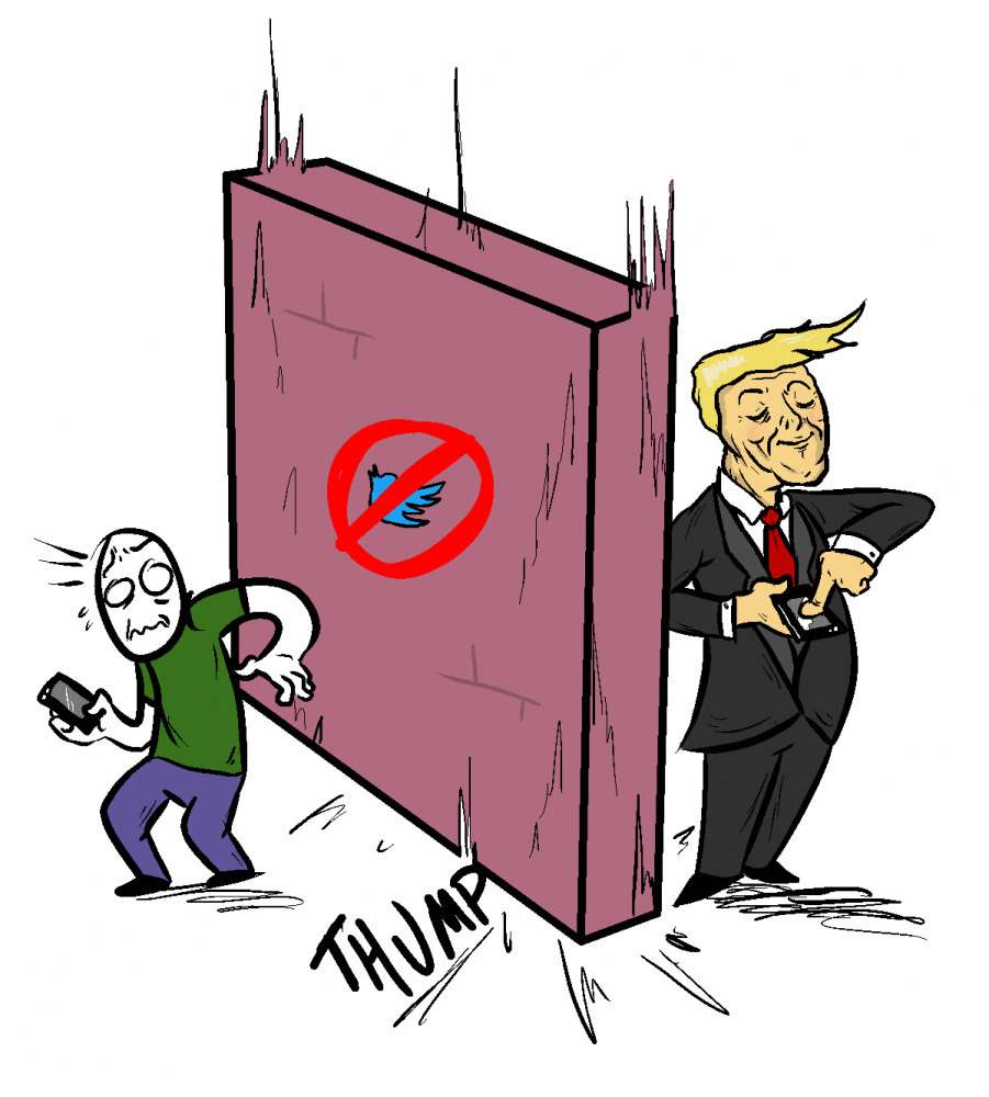 In a growing trend. NKU student Seth Robert Johnston was blocked from Trump's twitter account.  