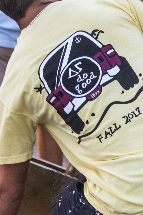 Greek organizations donned their own t-shirts, which carried messages about their respective chapters values. 