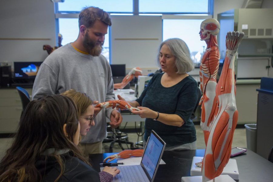 Christine+Curran%2C+associate+professor+in+the+Biological+Sciences+department%2C+uses+texting+in+her+labs+classes.+