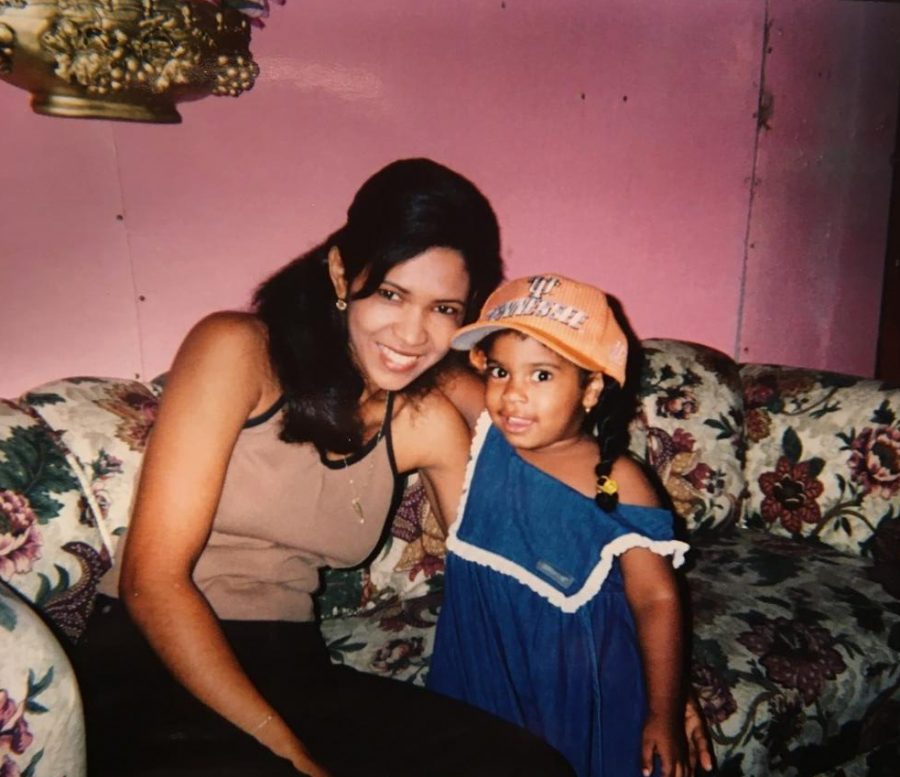 Nykarlis Santos Nunez with her mother, who she moved to Indiana at the age of 12 to be with. 