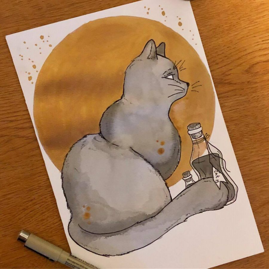 When she was younger, Kyle thought that to be good at art you needed expensive tools. As she got older, she realized this wasn't the case. 