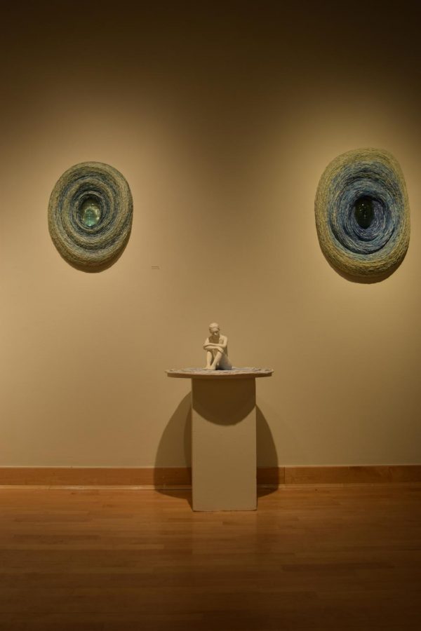 “Serenity” an exhibition of sculptures created by NKU ceramics professor JeeEun Lee, exists in a surreal space between states of matter. 