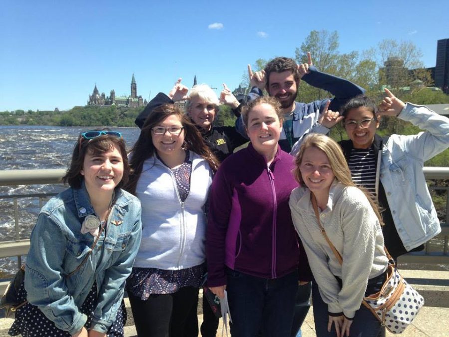 NKU Honors students outside of Canadas Parliament in Ottawa on a study abroad trip last year.