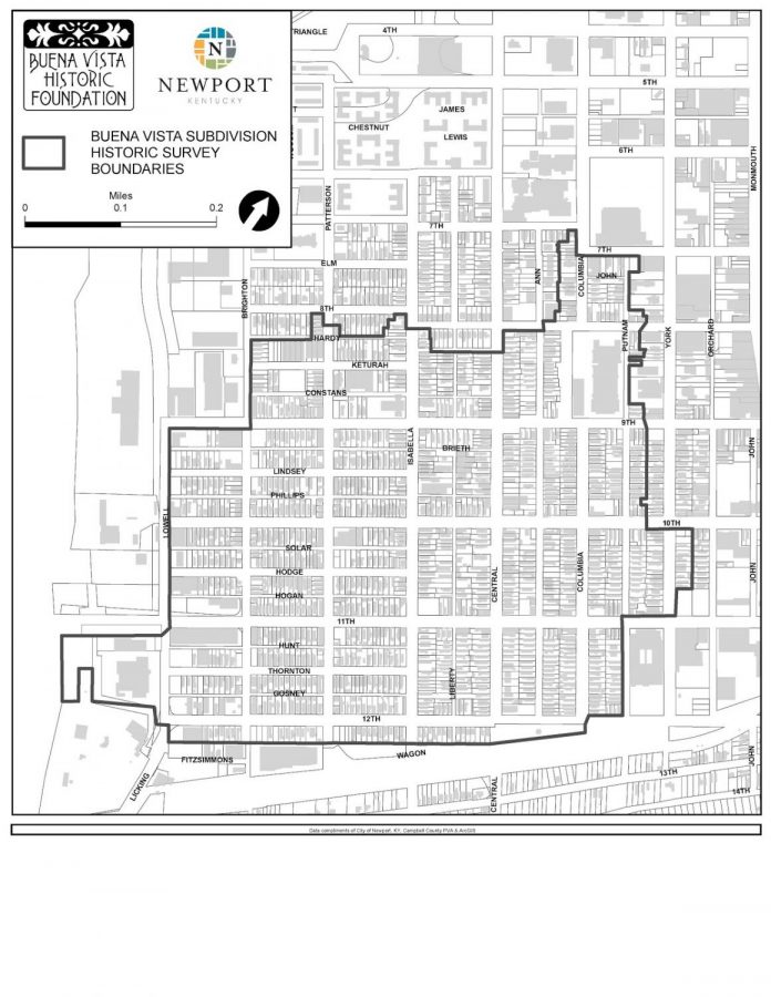 Proposed boundaries for Buena Vistas historic preservation. 