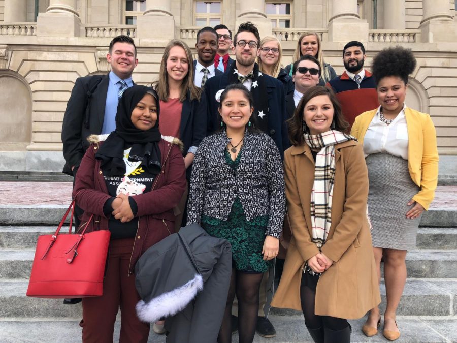 Members of SGA met with lawmakers and rallied against proposed funding cuts in Frankfort on Feb. 6.