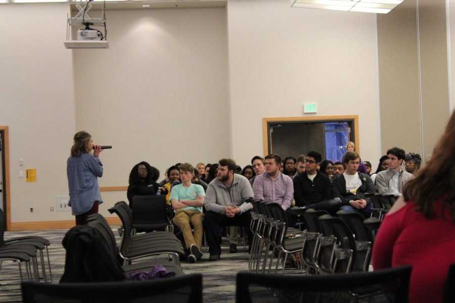 NKU junior Alyssa Nickles, a member of Jacksons Speakers of Love, told students not to judge themselves and instead find their beauty.