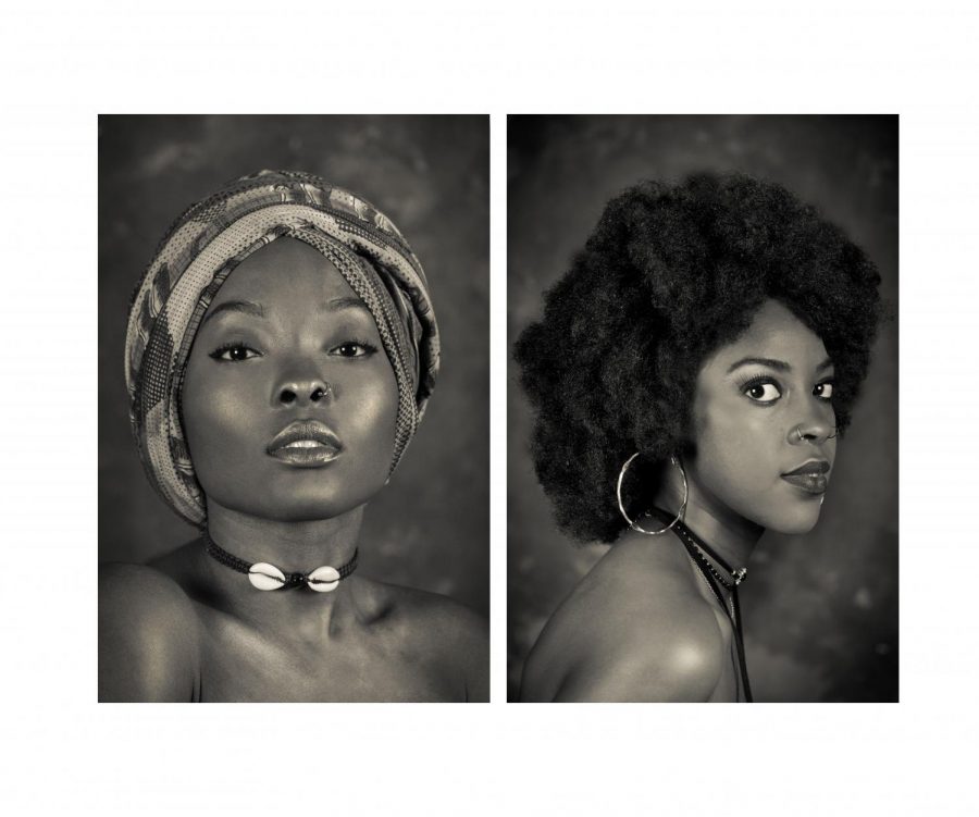 Serikali's "Neo Black Cameo" diptych is a modern tribute to Coreen Simpson's work.