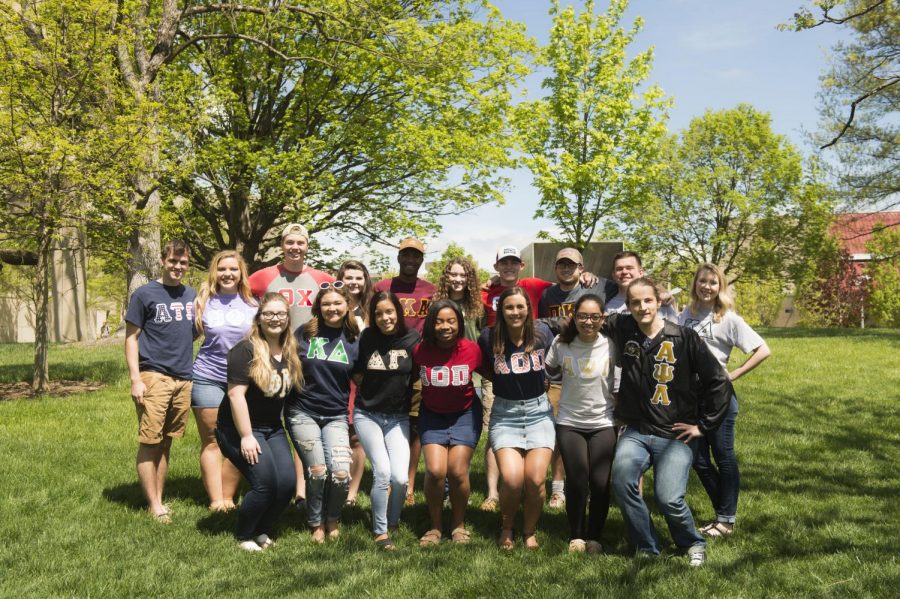 Students representing NKUs Greek organizations during the 2017-2018 academic year. 