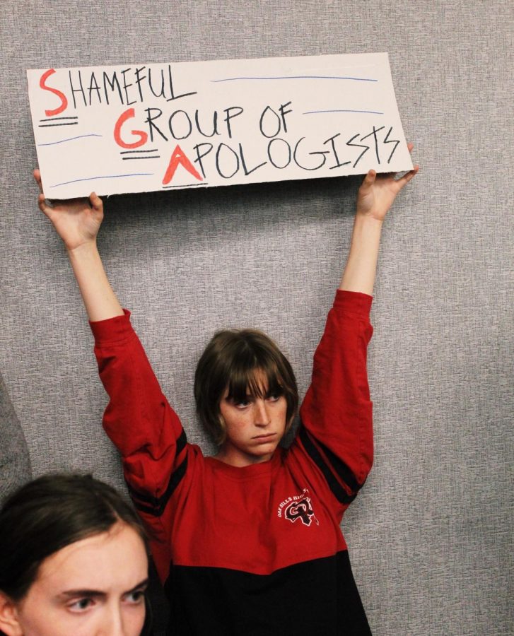 Students, campus LGBTQ group representatives protested a Student Government Association judicial appointment at SGA's Sept. 17 meeting.