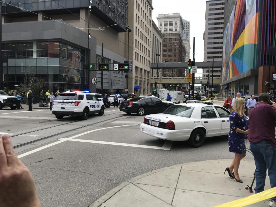 Police have cordoned off several city blocks up to Sixth and Walnut Streets during an active shooter incident on Sept. 6, 2018. Four are reported dead, including the suspect. Authorities said officers responded shortly after 9 a.m. 